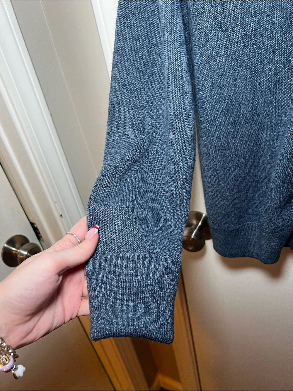 Cypress Links Vintage Classic Men's Blue Button-Front Cardigan Sweater Comfy